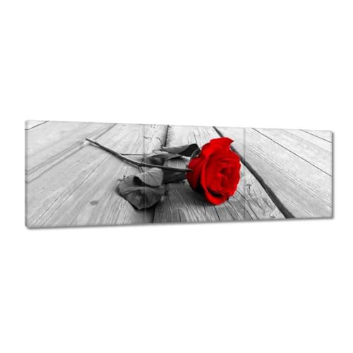 Tableau sur toile rose rouge sur le pont 150x50 cm haut de gamme décoration murale salon