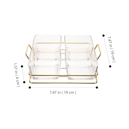 Plateau de service divisé en verre plat décoratif snacks Angoily - 3