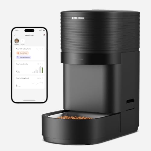 Image of PETLIBRO Automatic Cat Feeder | Smart Scale Tracks Actual Food Intake, 5G & 2.4G WiFi, 5L Automatic Dog Food Dispenser with Low Food Sensor, Up to 10 Meals Per Day, Smart Refilling Mode, Granary 2