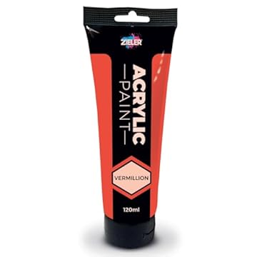 Zieler 120ml Acrylic Paints (Vermilion)