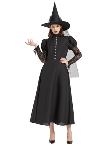 Wabolay Witch Costume for Women Adult Wicked Witches Dress Outfit