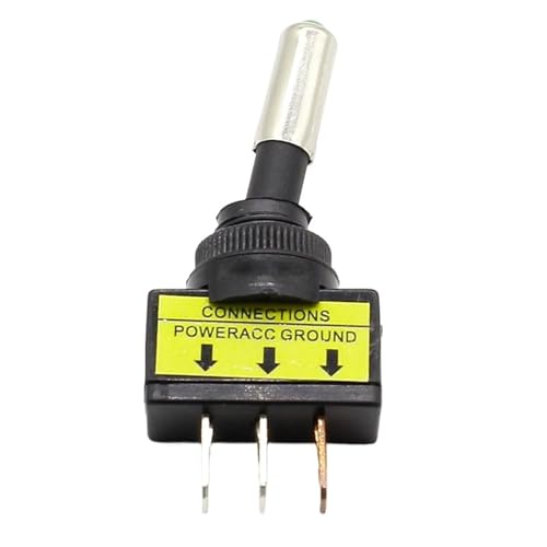 Interrupteur LED 12V 20A lumineux vert pour commande de phares auto et moto