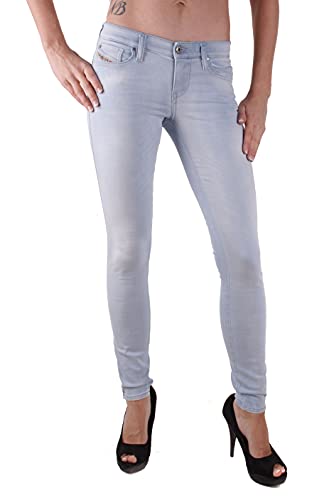 Jean skinny Diesel Skinzee extensible avec chevilles zippées pour femme