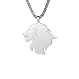 Collar para hombre, collar con colgante de animal de león punk para hombre, cadena de cuello con dije de animal, joyería de hip hop, regalo de cumpleaños a la moda