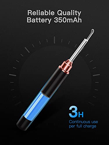 Ear Wax Removal Tool Camera, Wireless Ear Cleaner with 1080P HD Otoscope, 6 LED Lights, 3.5mm Ear Scope, Earwax Removal kit for Kids Pets Adults, Ear Cleaning Kit for Phone Tablet