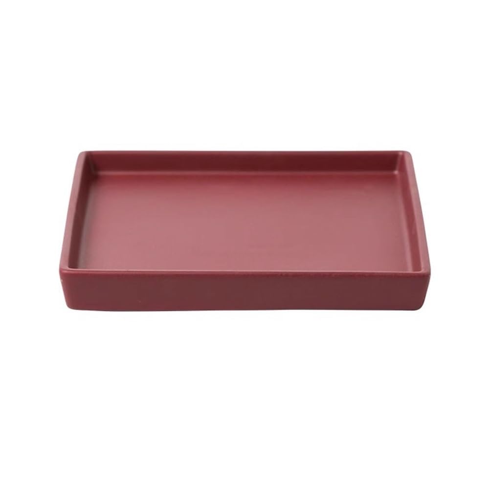 Kx9Lb8d plant saucer Large Ceramic Plant Saucer, Square Flower Planter Drip Tray for Indoors Outdoors flower pot saucer(Red,XXX-Large)