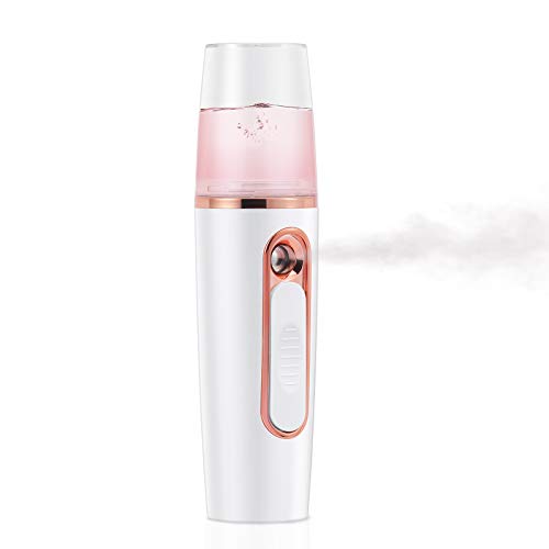 Nano Facial Eyelash Mister, Mini Size Portable Skin Mister, Nano Mister for Face/Body Moisturizing, Makeup, Eyelash Extensions [White]