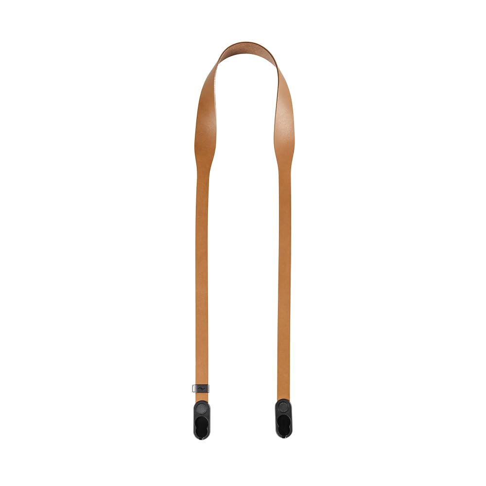 Leather Camera Strap – Full-Grain Tan, 46.65" Cross-Body, Quick Release, 100 lb Capacity,…