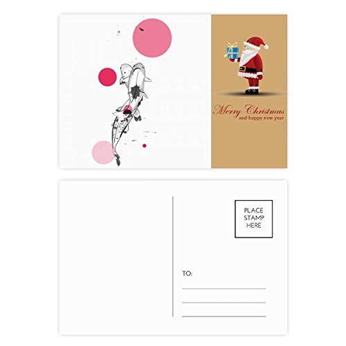 Poisson chinois Père Noël lot 20 cartes postales Tradition cadeau invité réveillon