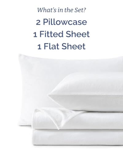 Image of Fleece Sheets Queen Size Set - 4-Piece Velvet Flannel Sheet Set - White