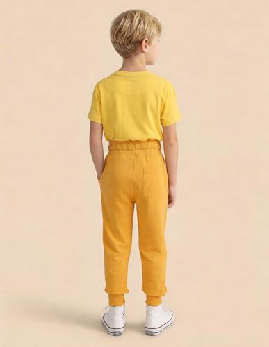 Image of U.S. Polo ASSN. Knitted Cotton Joggers for Boys - Mid Rise, Regular Fit, Brand Printed Joggers for Kids