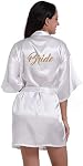 Women's Satin Kimono Bride Robe Bridesmaid Robes, Wedding Party Robes for Maid of Honor/Mother of Bride/Mother of Groom