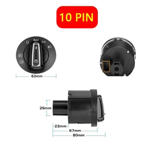 Interruptor luz faros Skoda Octavia 3 MK3 5E Scout 2013-2019 automático 2