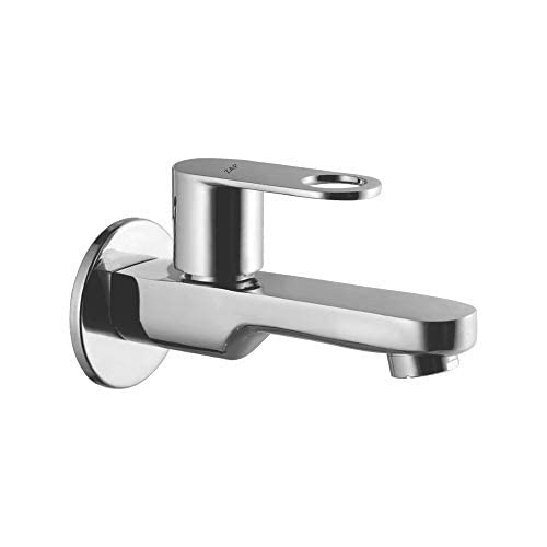 Image of Zap GEO Homeware Brass Long Body Taps with Foam Flow for Kitchen Sink and Bathroom with Wall Flange /Wall Mounted Bib Cock /Taps for Washing Area