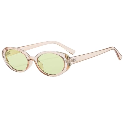 Lunettes de soleil ovales en petite monture pour femmes aux finitions soignées design UV400