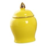 HOODANCOS Tarro de Cerámica para Almacenamiento de Té con Tapa Hermética Sellada Recipiente Pequeño y Chic para Despensa para Organizar Hierbas y Granos Cocina y Hogar