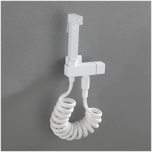 Rociador de bidé de latón blanco para un baño elegante y moderno 2