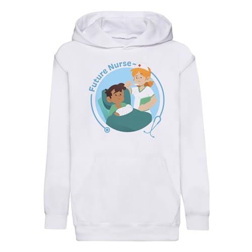 Sweat à capuche enfant Future Infirmière en coton premium pour passionnés de santé
