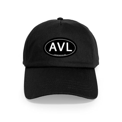 CafePress Asheville NC AVL Black Adjustable Baseball Cap