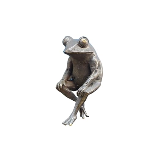 Grenouille en laiton miniature pour ornement bureau et micro paysage zen