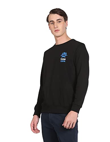 Image of U.S. Polo Assn. Men Cotton Crew Neck Logo Solid Sweatshirt