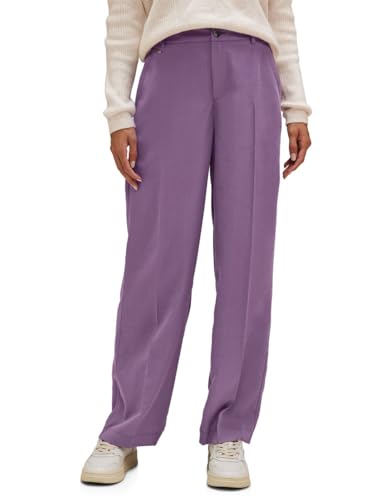 Street One A376863 Pantalón Recto y Alto, Dark Dull Lilac, 38W x 32L para Mujer