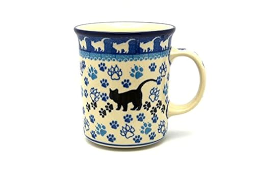 Taza de cerámica Polish Pottery azul 15 oz miniatura 1