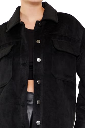 Forever 21 Women's Plus Size Faux Suede Shacket3
