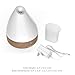 Pure Enrichment PureSpa Natural Aromatherapy Oil Diffuser (White) - Ultrasonic Air Deodorizer with 200ml Water Tank, Wood-Grain Accents, Soft Color-Changing Lights, and Auto Safety Shut-Off