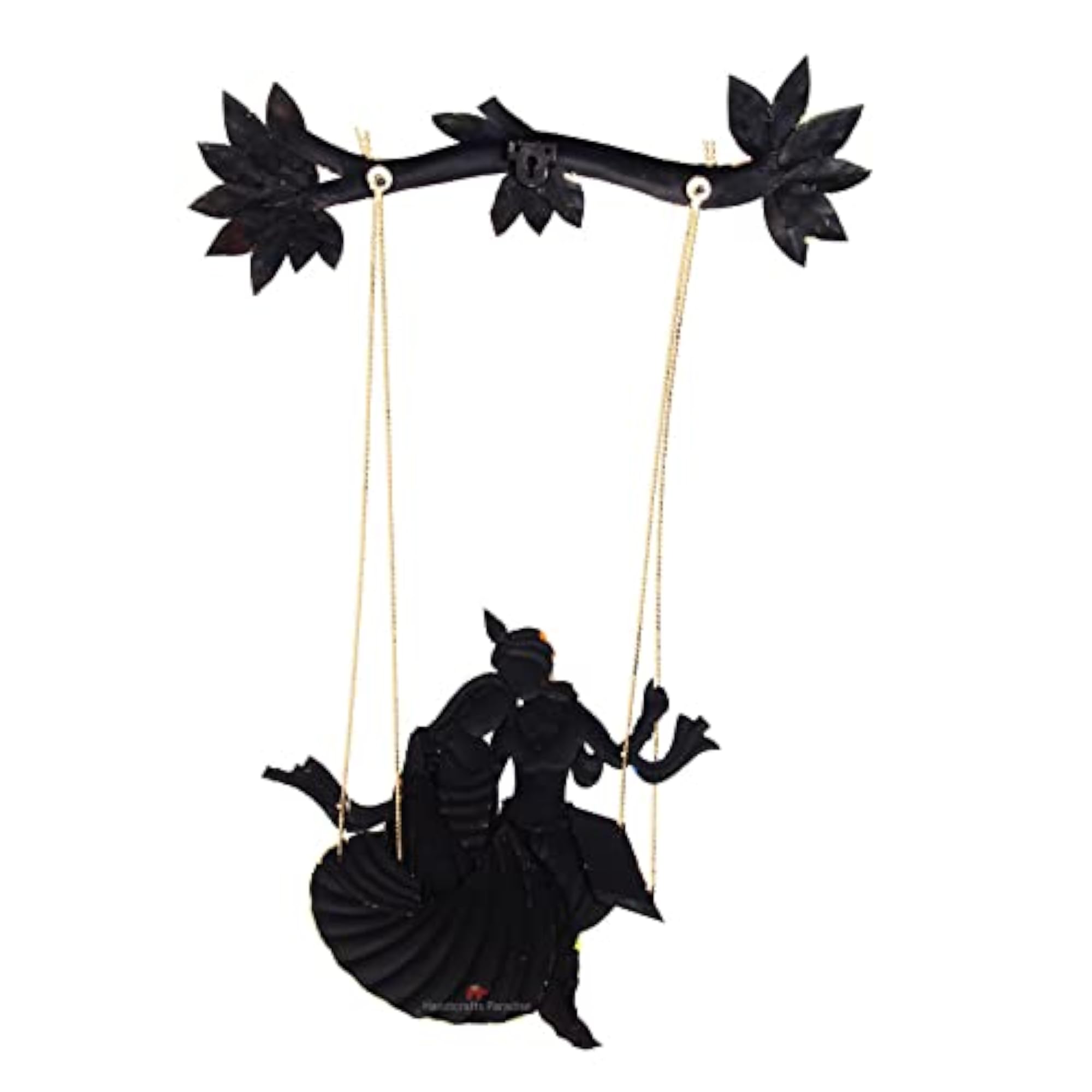 Iron Decorative Wall Art, Radha Krishna on a Swing