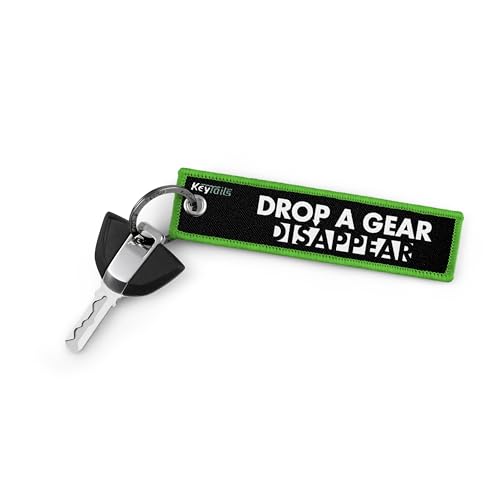 Image of KEYTAILS Keychains, Premium Quality Key Tag for Motorcycle, Car, Scooter, ATV, UTV [Drop A Gear & Disappear]