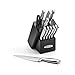 Farberware Self-Sharpening 13-Piece Knife Block Set with EdgeKeeper Technology, High Carbon-Stainless Steel Kitchen Knives, Razor-Sharp Knife Set with Wood Block, Black