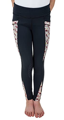 TuffRider Kids Minerva 3 Season Printed Knee Patch Tights2