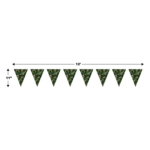 Beistle Camo Flag Pennant Banner Party Accessory