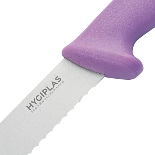 Hygiplas Bread Knife 20 cm/8 inch, Purple - Colour Coded for Allergenic Foods, Stainless Steel, Nylon Handle, Dishwasher Safe, FP731 - Image 4