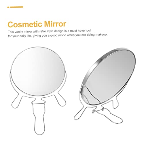 Espejo de maquillaje de mesa con luz y aumento miniatura 3