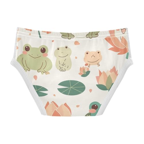 KLL Cute Cartoon Frog Animal Sitting flower Leaf Boys Toddler Soft Underwear Briefs Breathable Children Panties2