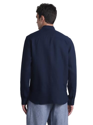 Image of Jack & Jones Men's Linen Solid Slim Fit Shirt