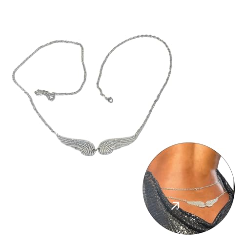 Adjustable Angel Wings Body Chain Waist Chain Belt Gold Silver Waist Belts Belly Chain Jewelry for Dress3