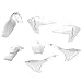 Polisport Complete Clear Plastic Kit (CLEAR) For 16-18 HUSQVARNA FC450HQ