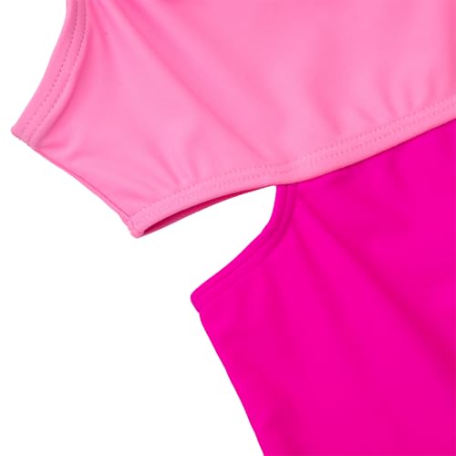 Image of Alakuoti Girls One Piece Swimsuits Cutout Ruffle Bathing Suit Quick Dry Beach Swimwear with Adjustable Strap 5-14 Years