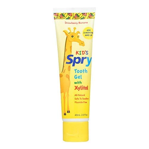 Spry Kid's Xylitol Tooth Gel, Natural Strawberry Banana, 2