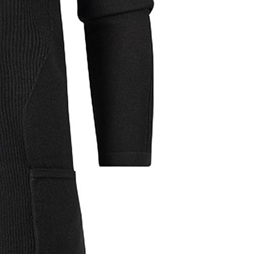 JEShifangjiusu Mens Autumn Comfortable Knit Outerwear Long Open Front Cardigan Sweater Slim Fit Outdoor Soft Knitwear4