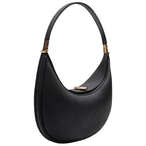 Accessoire mode cuir PU style demi-lune aux finitions soignées pour femme
