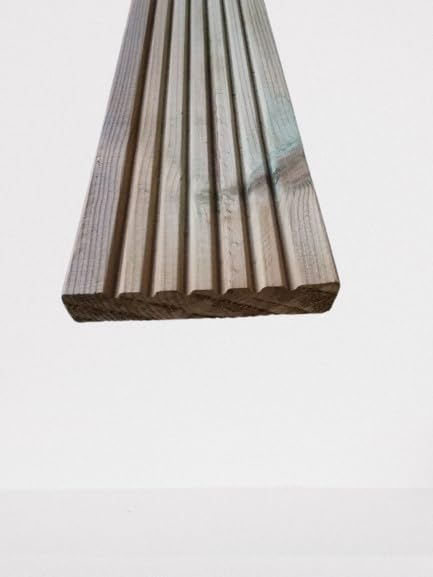 Treated two sided Redwood Timber Decking Boards A Grade Quality 28mm Thick x 120mm Wide x 1.8m Long Top Quality Treated Garden Decking Boards (5)