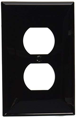 Placa de pared duplex Leviton PJ8-E mediana negra pack de 20 3