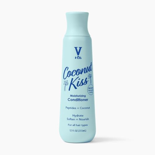 Image of V&Co. Moisturizing Conditioner 12 Oz. - Sulfate Free, Color Safe, and Gentle Formula with Peptide Technology Boosting Hydration for Dry, and Color Treated Hair
