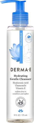 DERMA E Hydrating Gentle Facial Cleanser, Moisturizing Face Wash,...