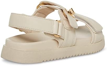 Steve Madden Girls Shoes Girls Mona Flat Sandal, Bone, 13 Little Kid | Image 6
