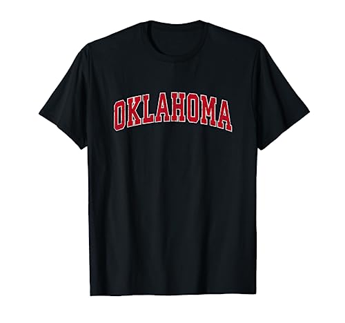 Oklahoma OK Vintage Sports Design Red Design T-Shirt